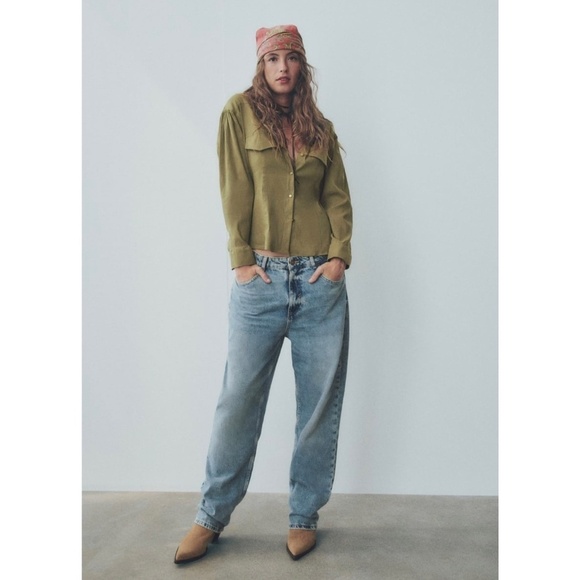 Zara Tops - Zara Tailored Flap Pocket Shirt